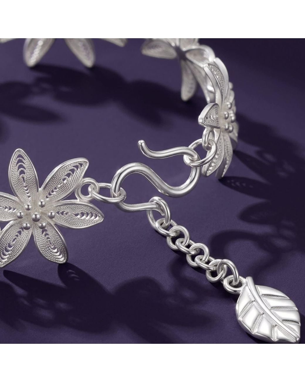 Yieon Metallic Lily Fine Filigree Bracelet