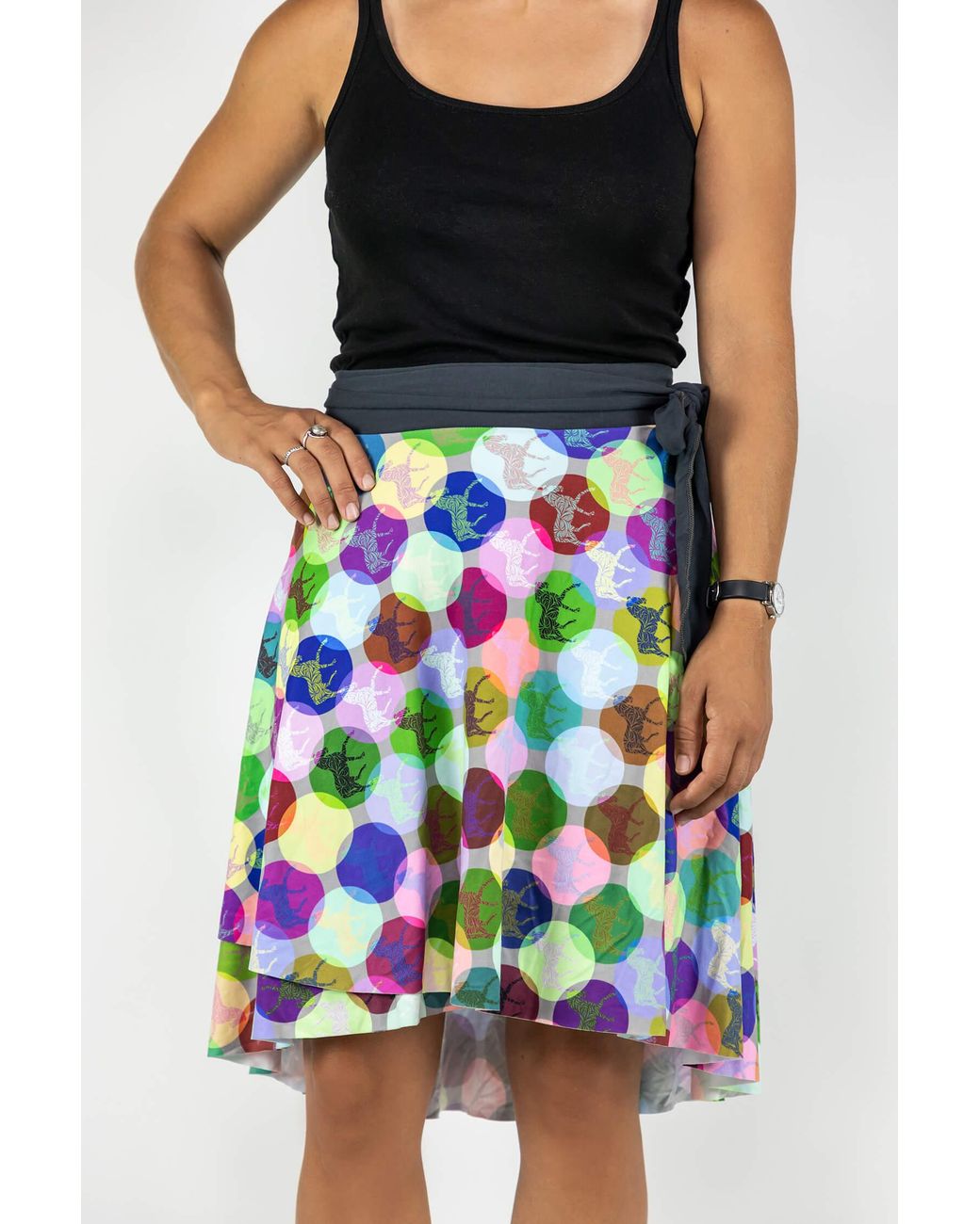 FORZA CAVALLO Blue Otto Wrap Skirt