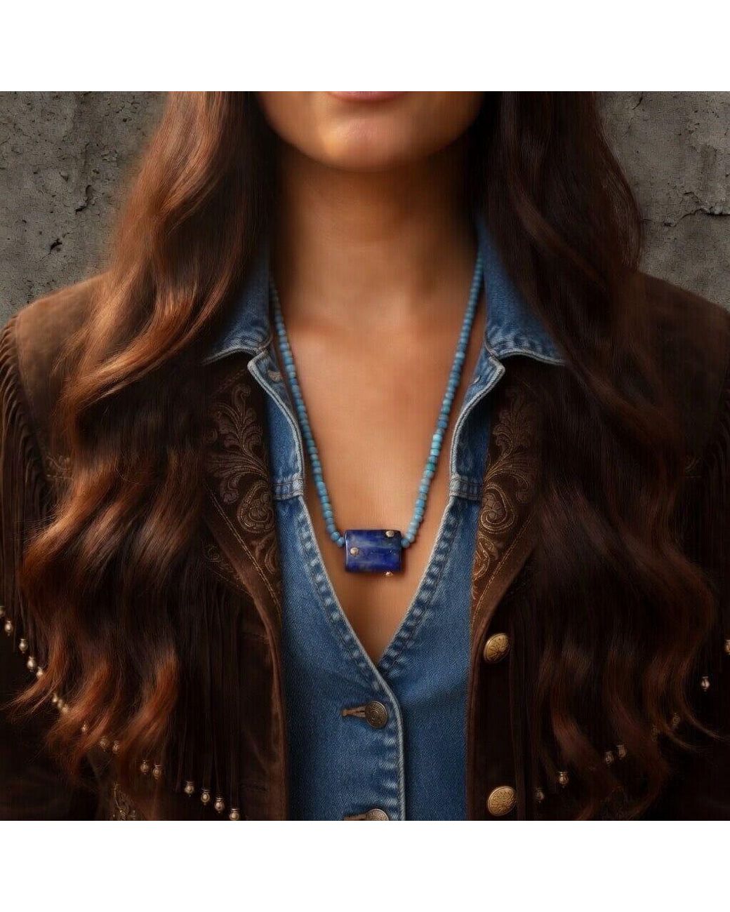 Persia Dona Jewelry Blue X Lapis Necklace