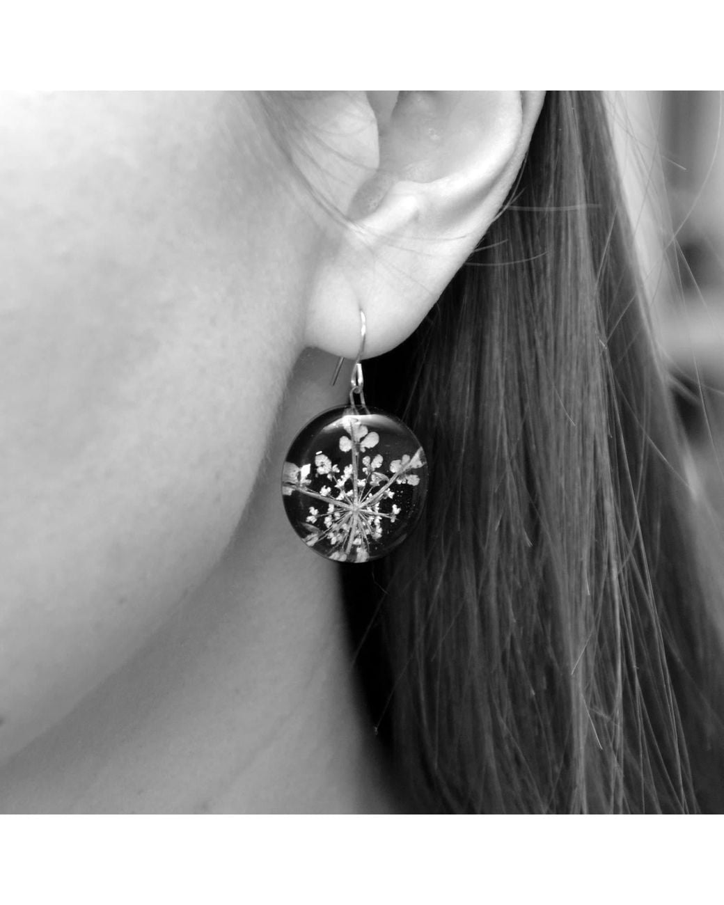 Laura Daili Black Queen Anne's Starry Night Earrings