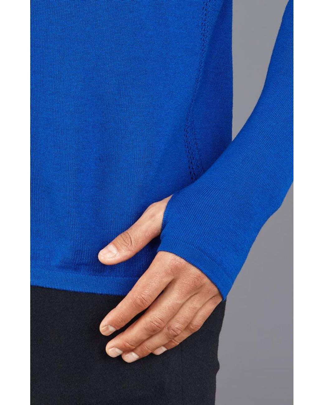 Paul James Knitwear Blue Heavyweight Merino Activewear Training Kratos Top for men
