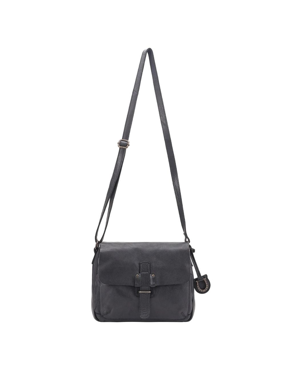 Lloyd Baker Gray Georgia Leather Crossbody Bag