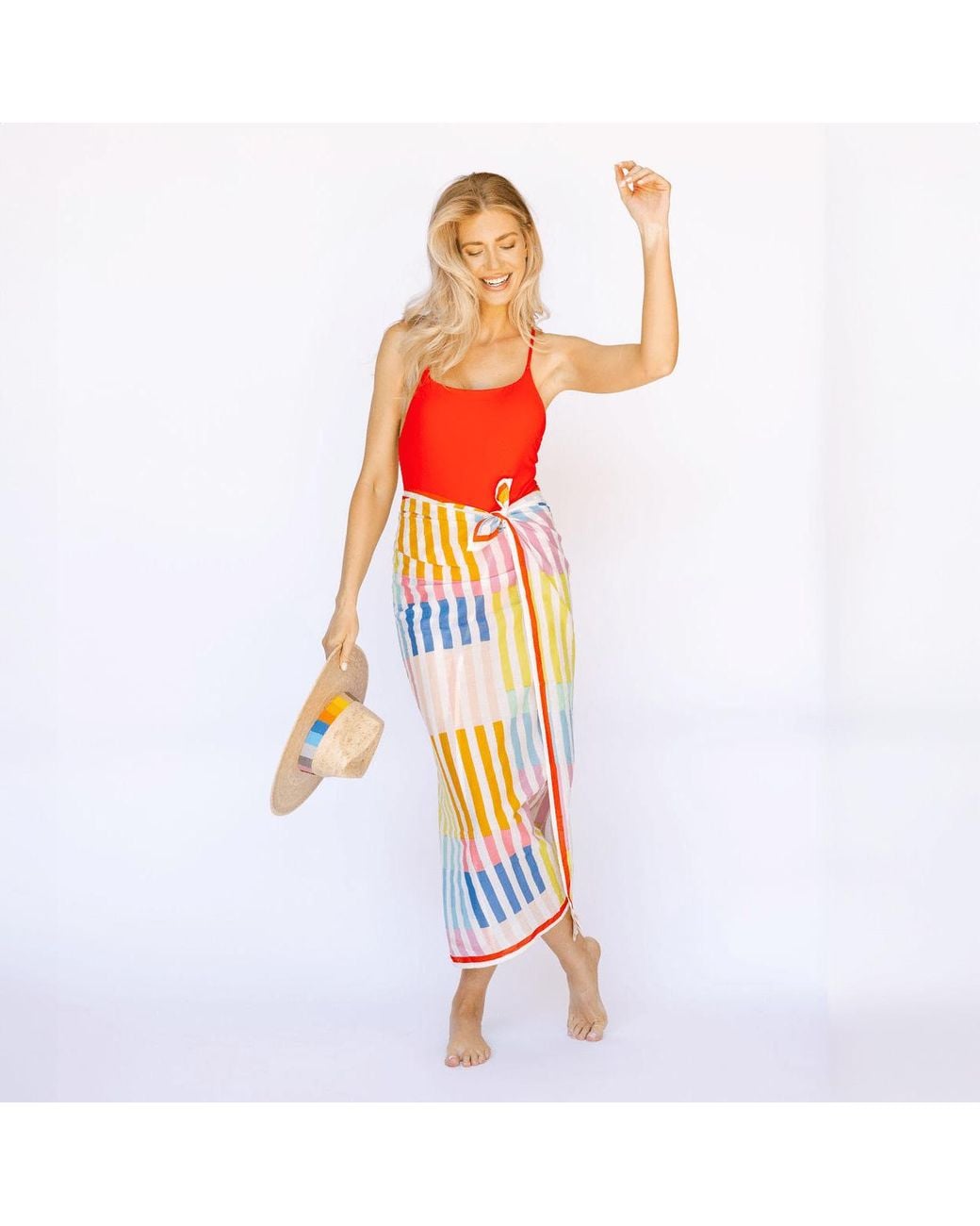SUNSHINE TIENDA Multicolor Stripe Sarong
