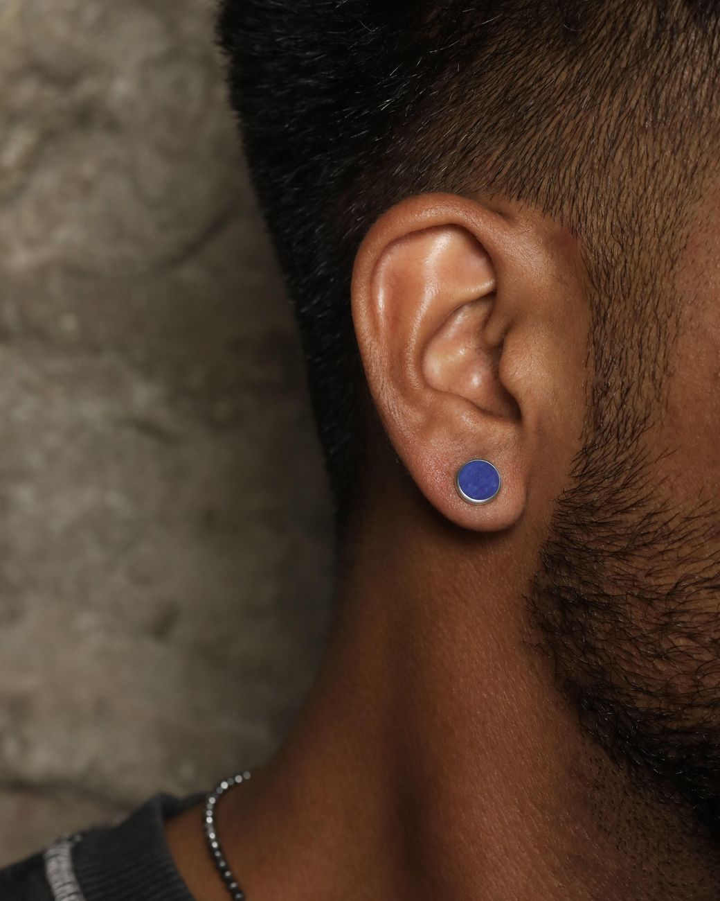 The Jewelz Blue Neutrals Tide Lapis Studs Earrings for men