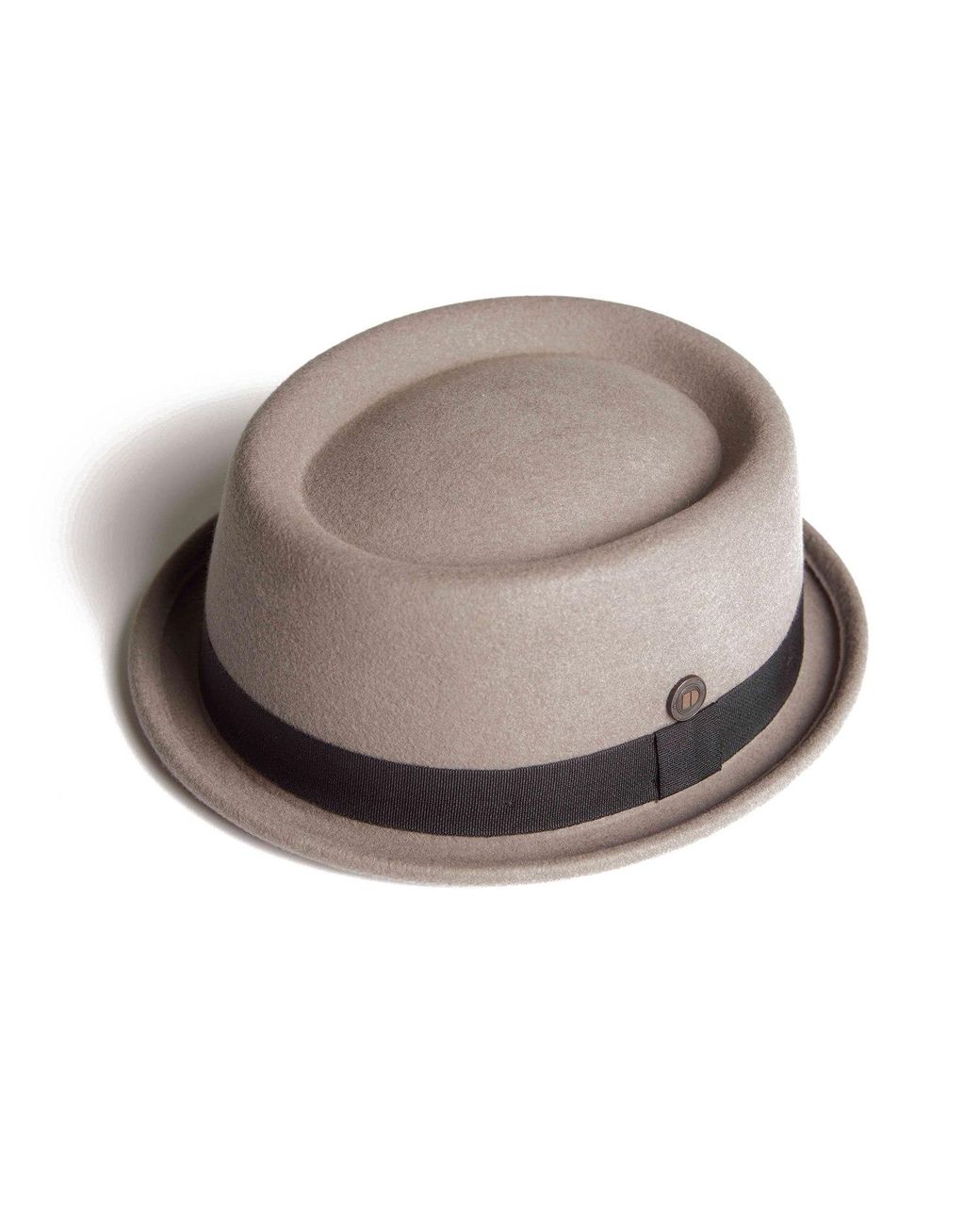 Dasmarca Hats Gray Jack Smoke Felt Skimpy Brim Short Brim Rude Boy Mod Style Porkpie Hat for men