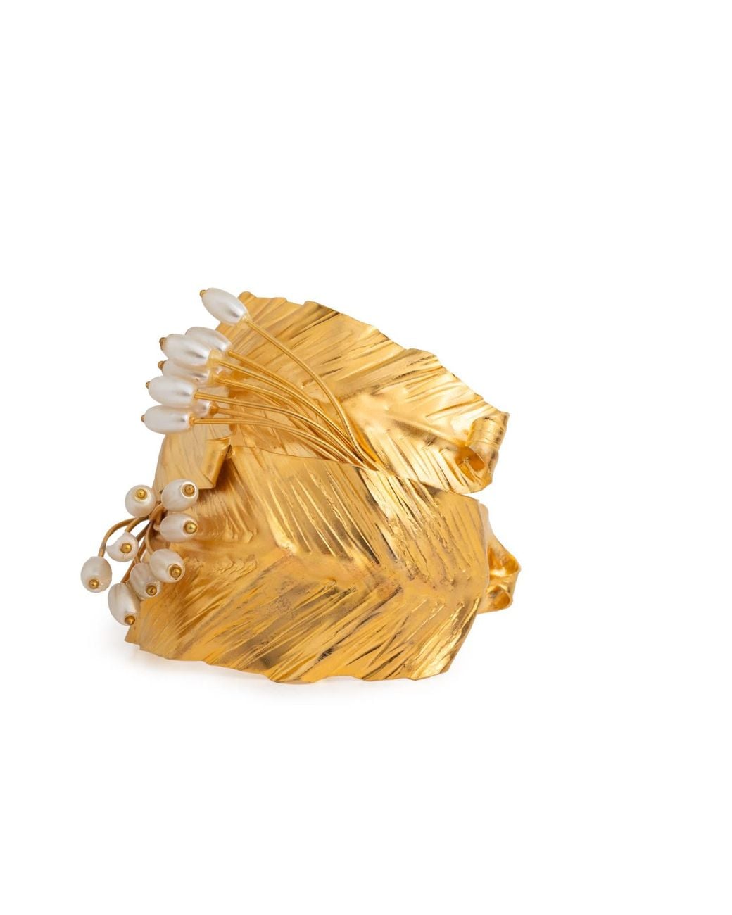 Meraki by Rashmi Bajaj Metallic Aurum Cascade Plated Bracelet With Pearls