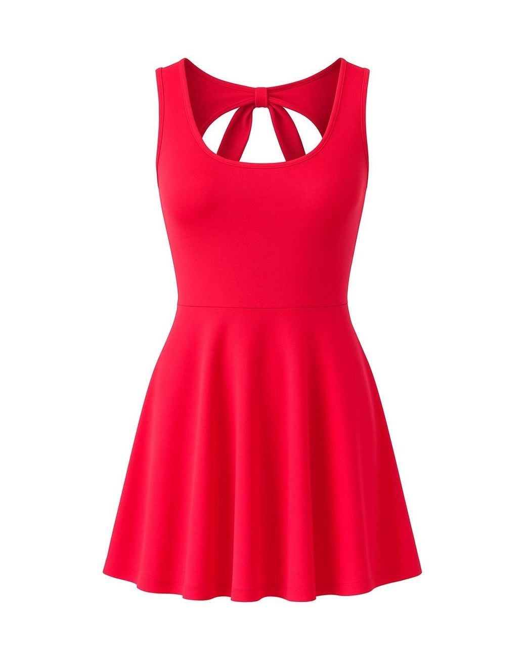 Conquista Red Bow Detail Skater Dress