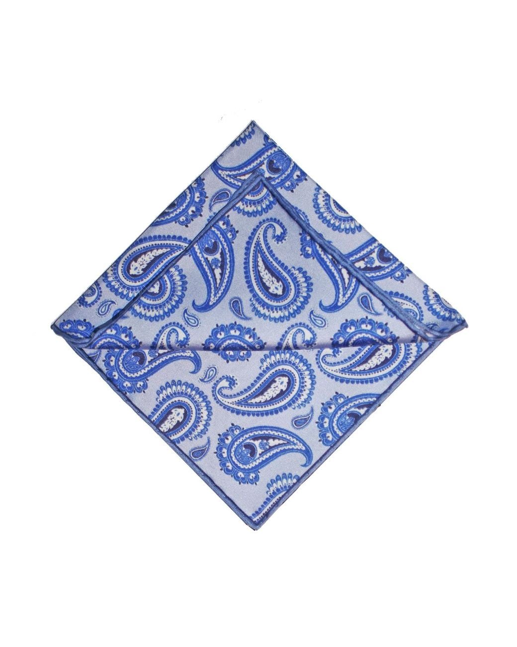 Emily Carter Blue The Paisley Pocket Square for men