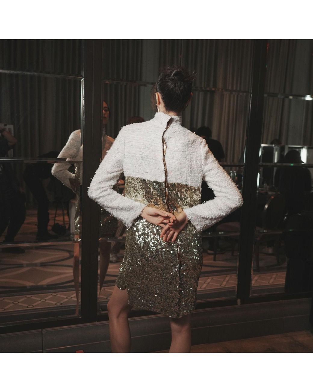 RUE AGTHONIS White Littoral Golden Dress