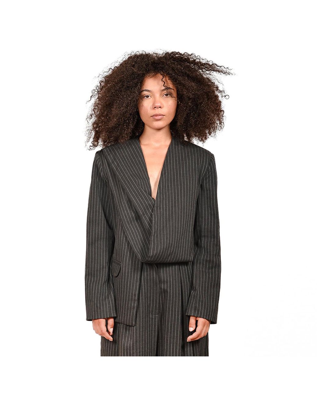 Ioana Ciolacu Black Striped Jacket