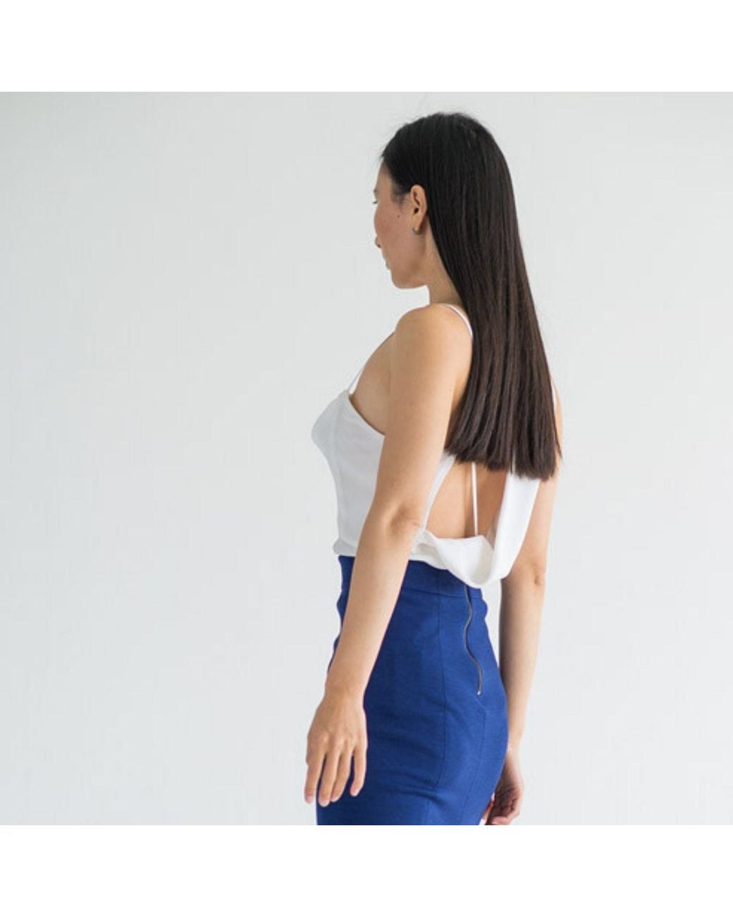 LAHIVE White Thalia Off Silk Camisole