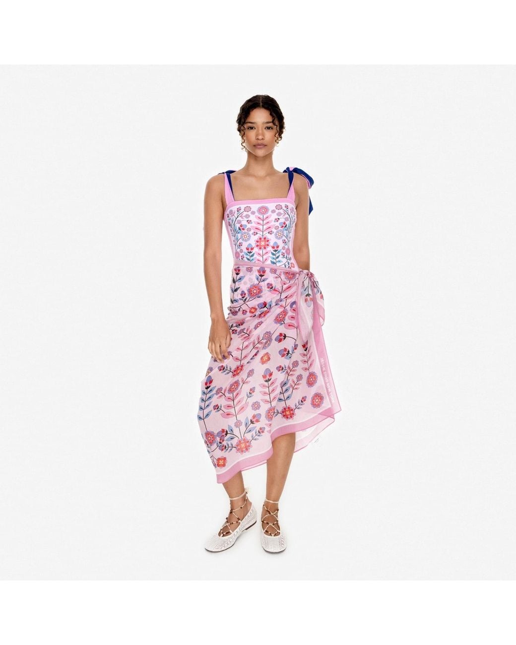 Jessie Zhao New York Pink Beach Sarong Wrap