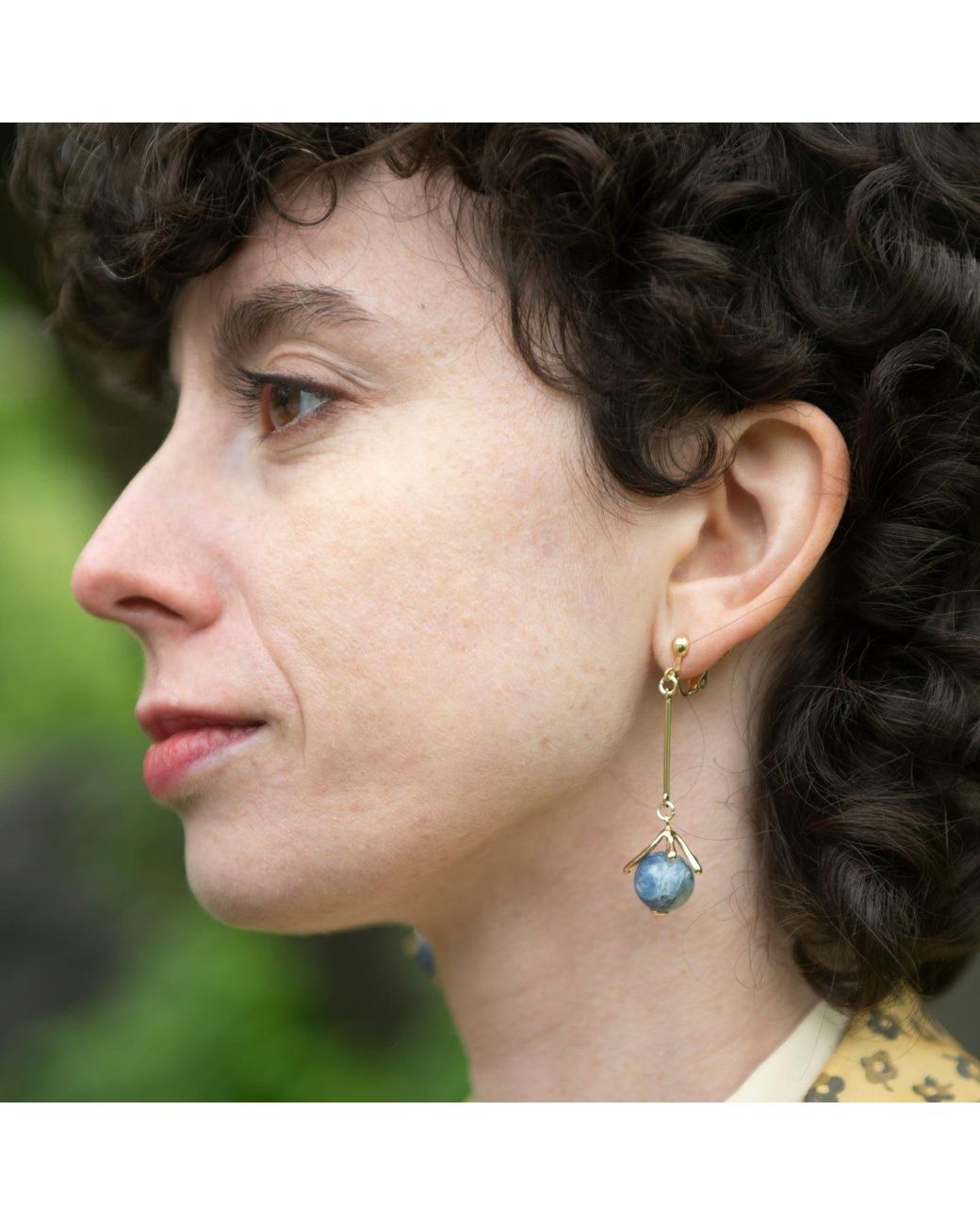 Heartfelt Layers Blue Impression Sunrise Drop Earrings