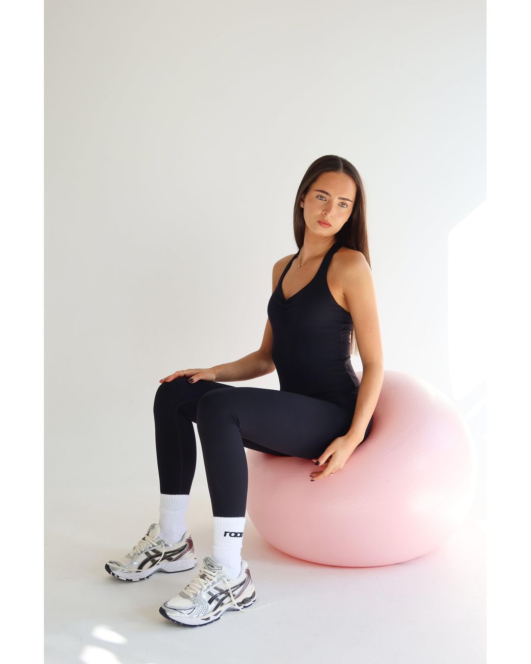 Raae Uk Black Sculpt Scrunch Top