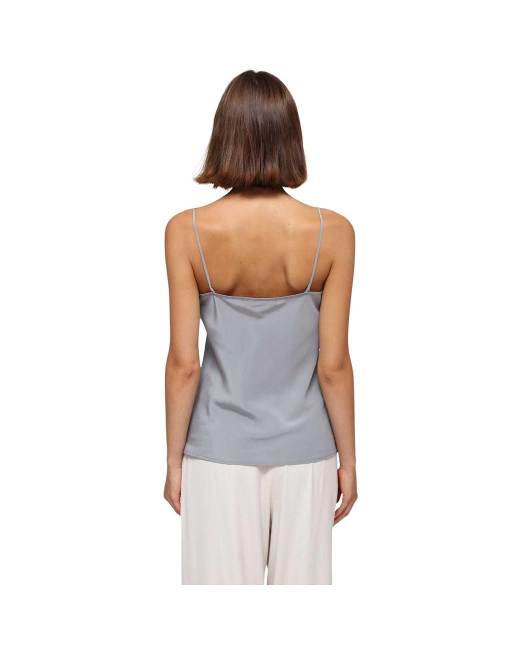 Humans & Land Blue Laced Silk Lingerie Top