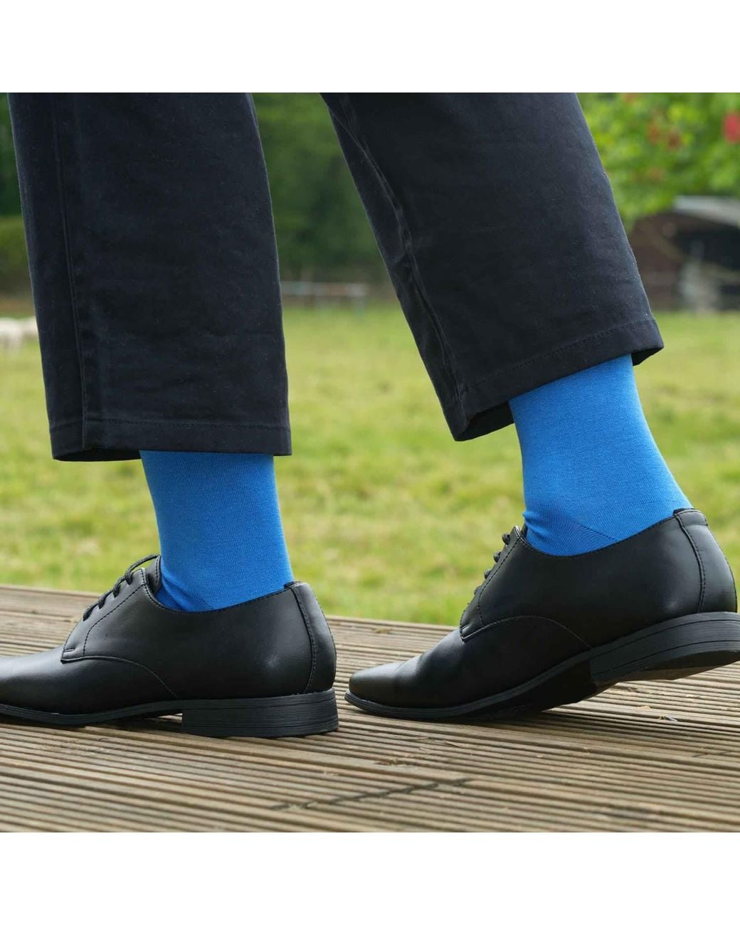 Peper Harow - Made in England Blue Classic Luxury Crew & Trainer Socks Bundle for men