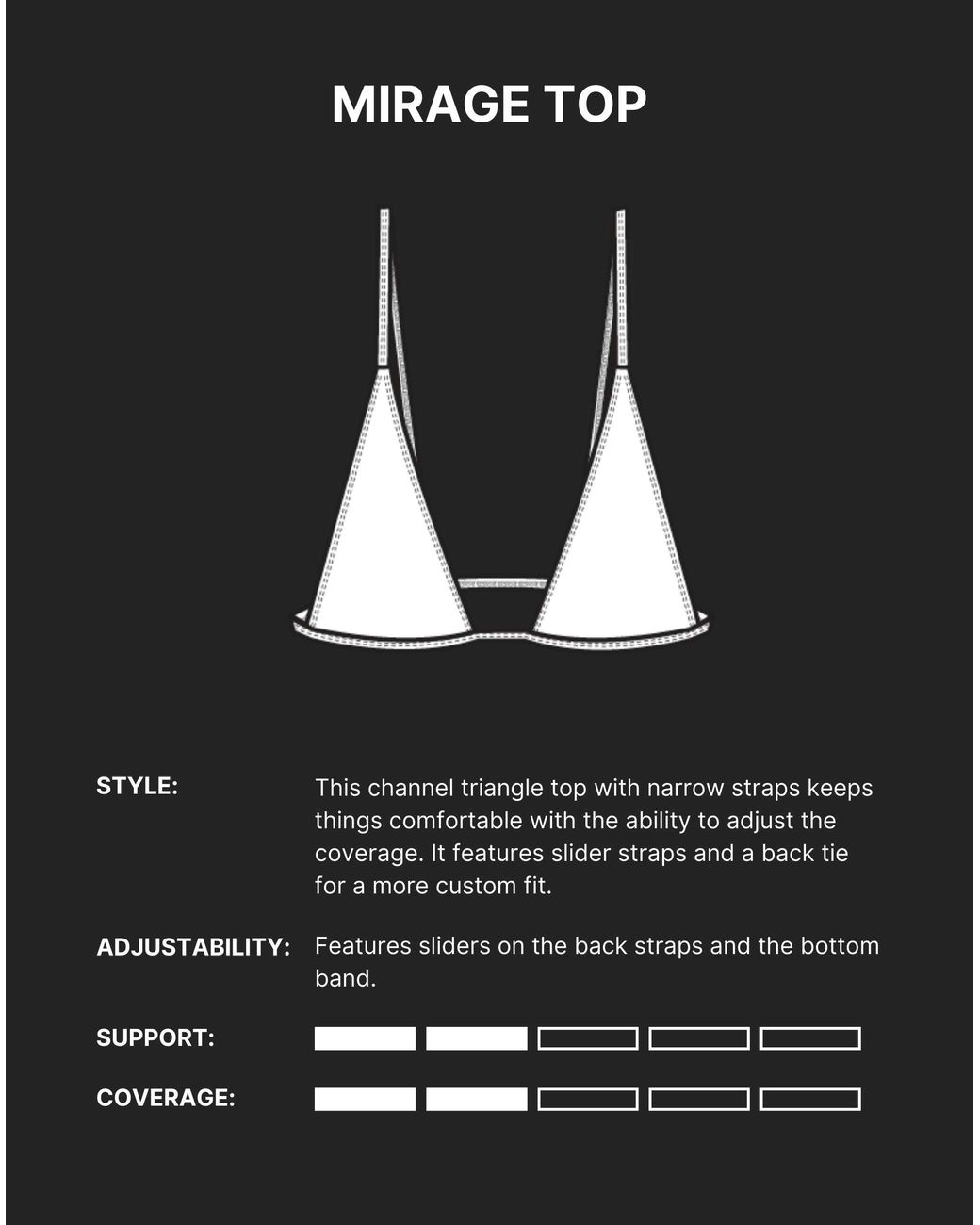 Minimale Animale Black Mirage Bikini Top
