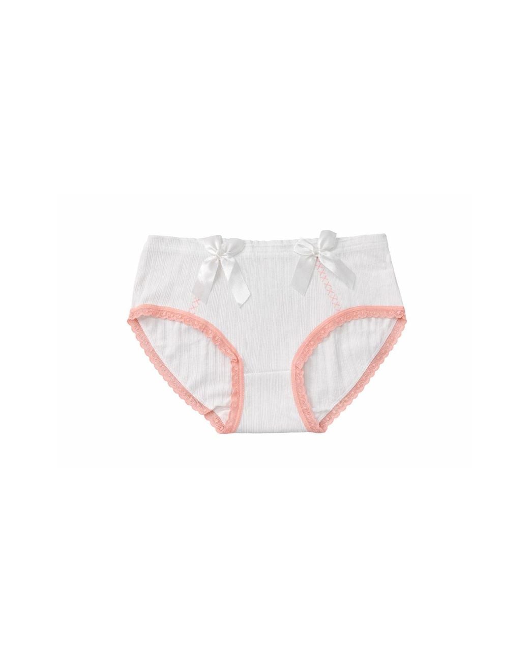 ADIBA White Twin Bow Cotton Brief
