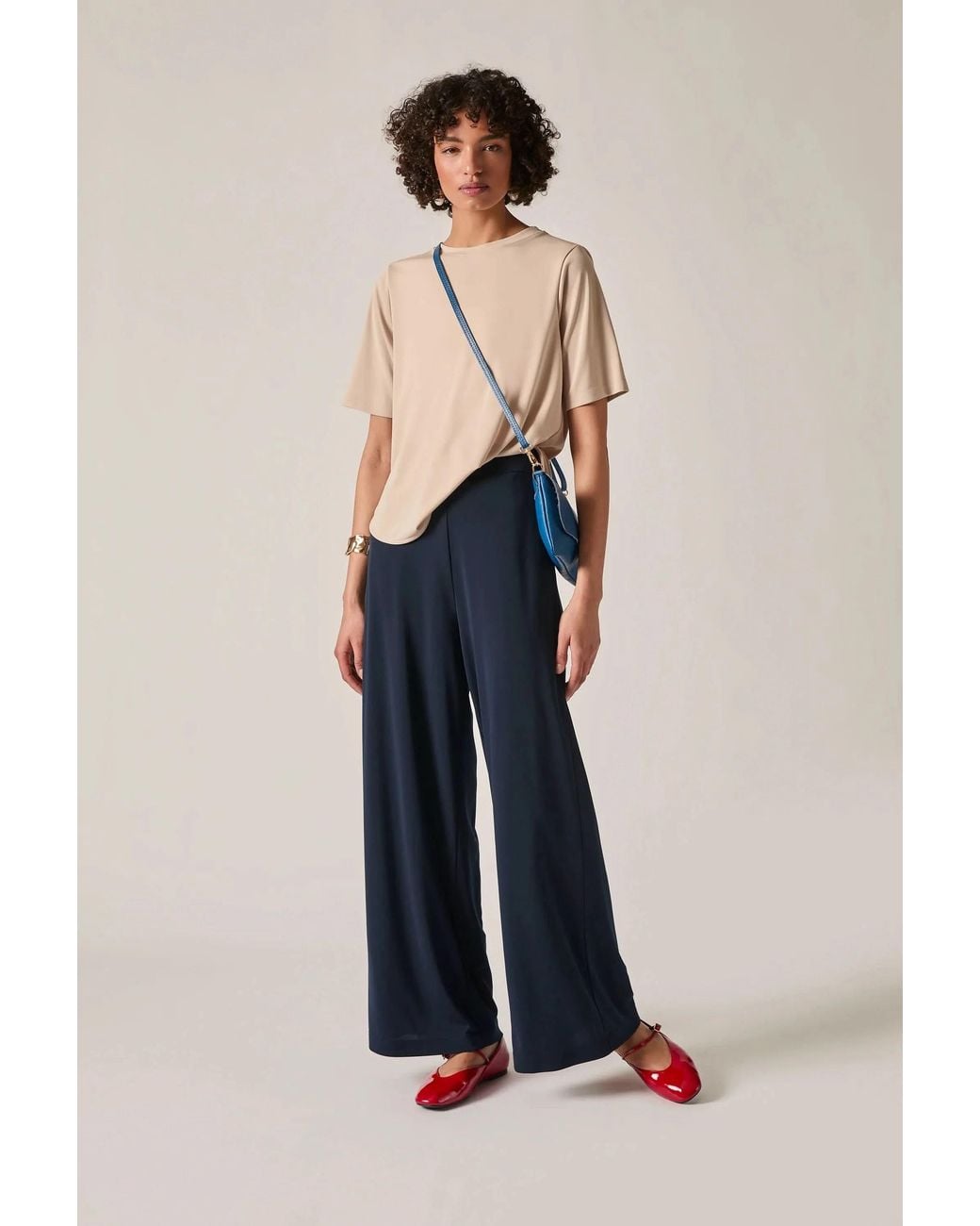 James Lakeland Blue Palazzo Pants