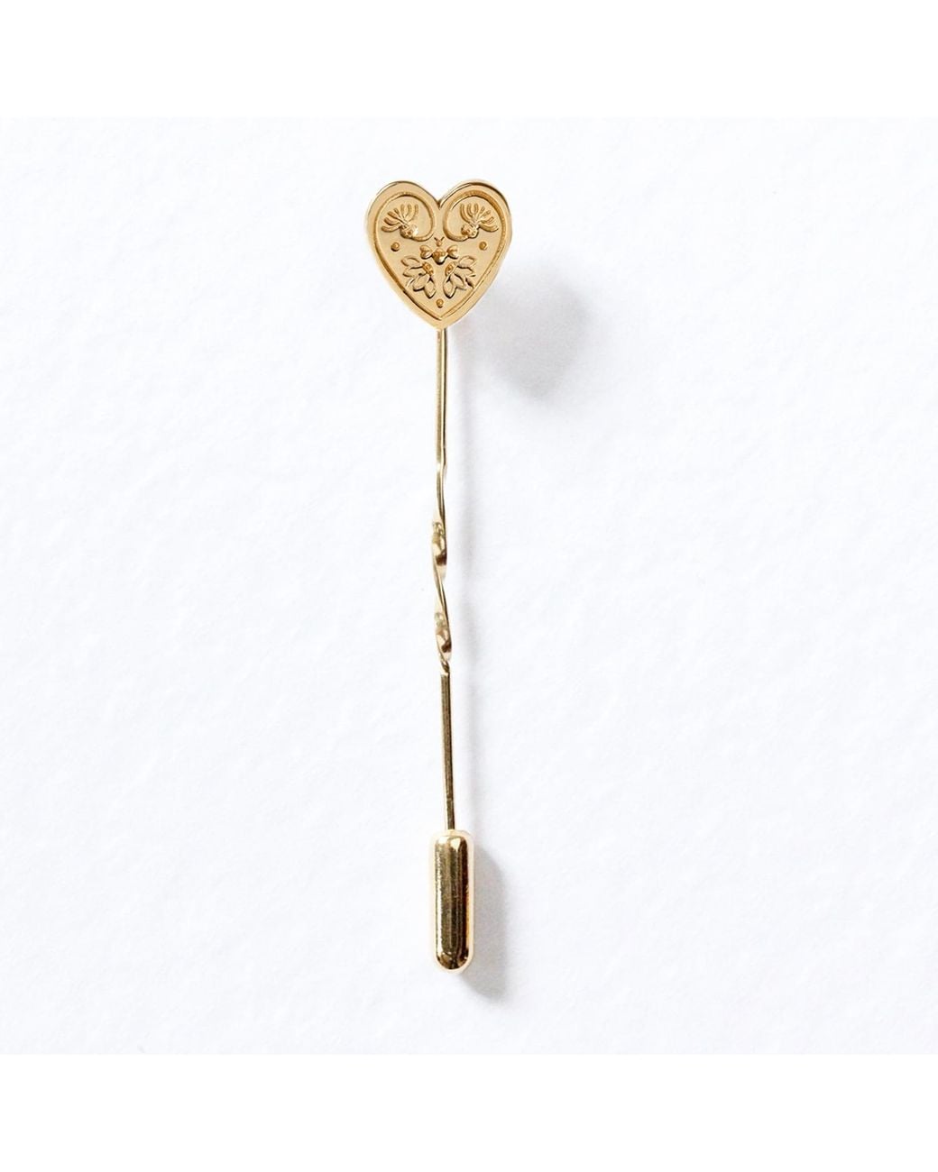 Lee Renee Metallic Wildflower Heart Tie Pin for men