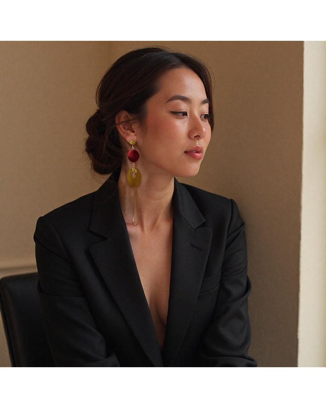 Rejected Hearts Club Multicolor Lalita Dangle Snake Chain Earrings