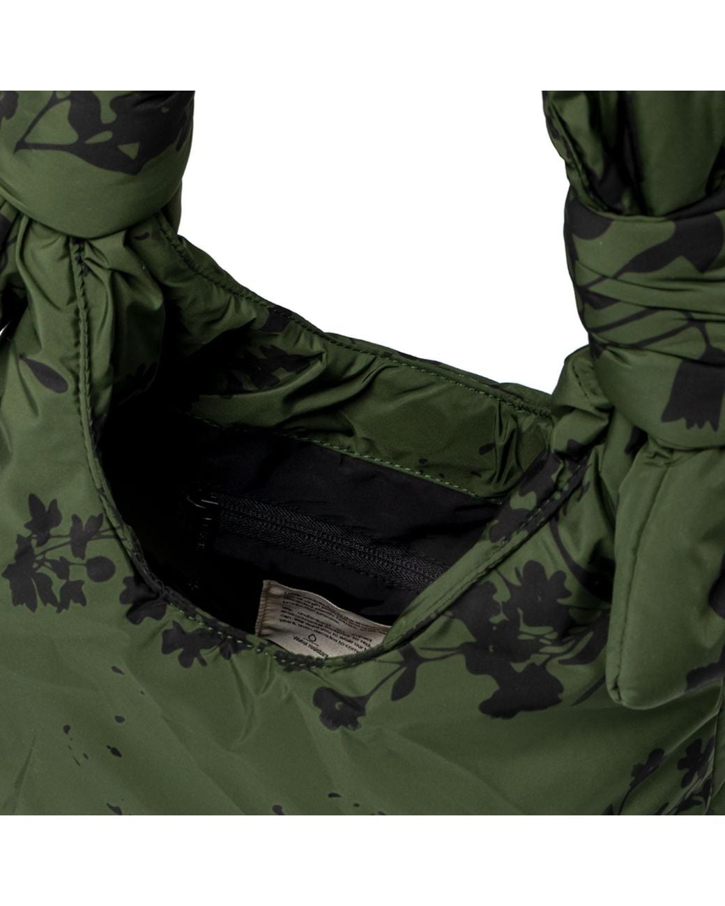 Lefrik Green Biwa Puffy Mini Bag Floral