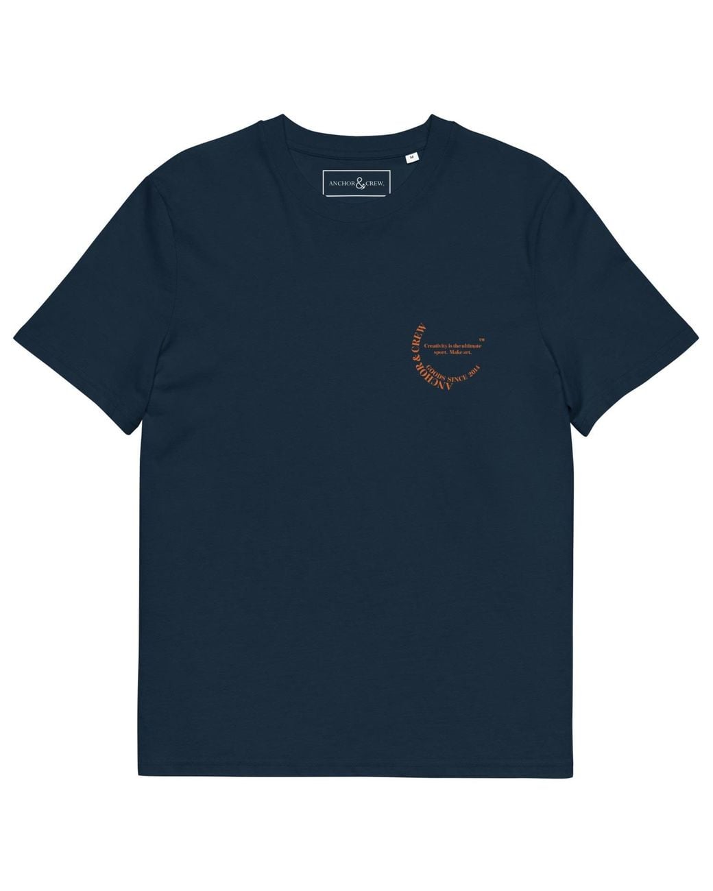 Anchor and Crew Blue Make Art Creative Standard Organic Cotton T-Shirt for men