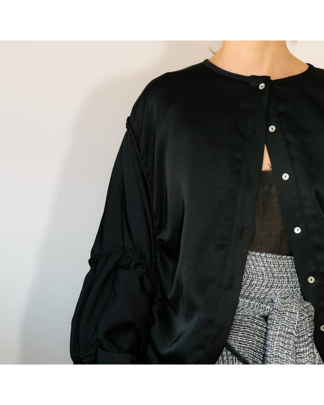 Raxada Gray Atalaya Bomber Satin