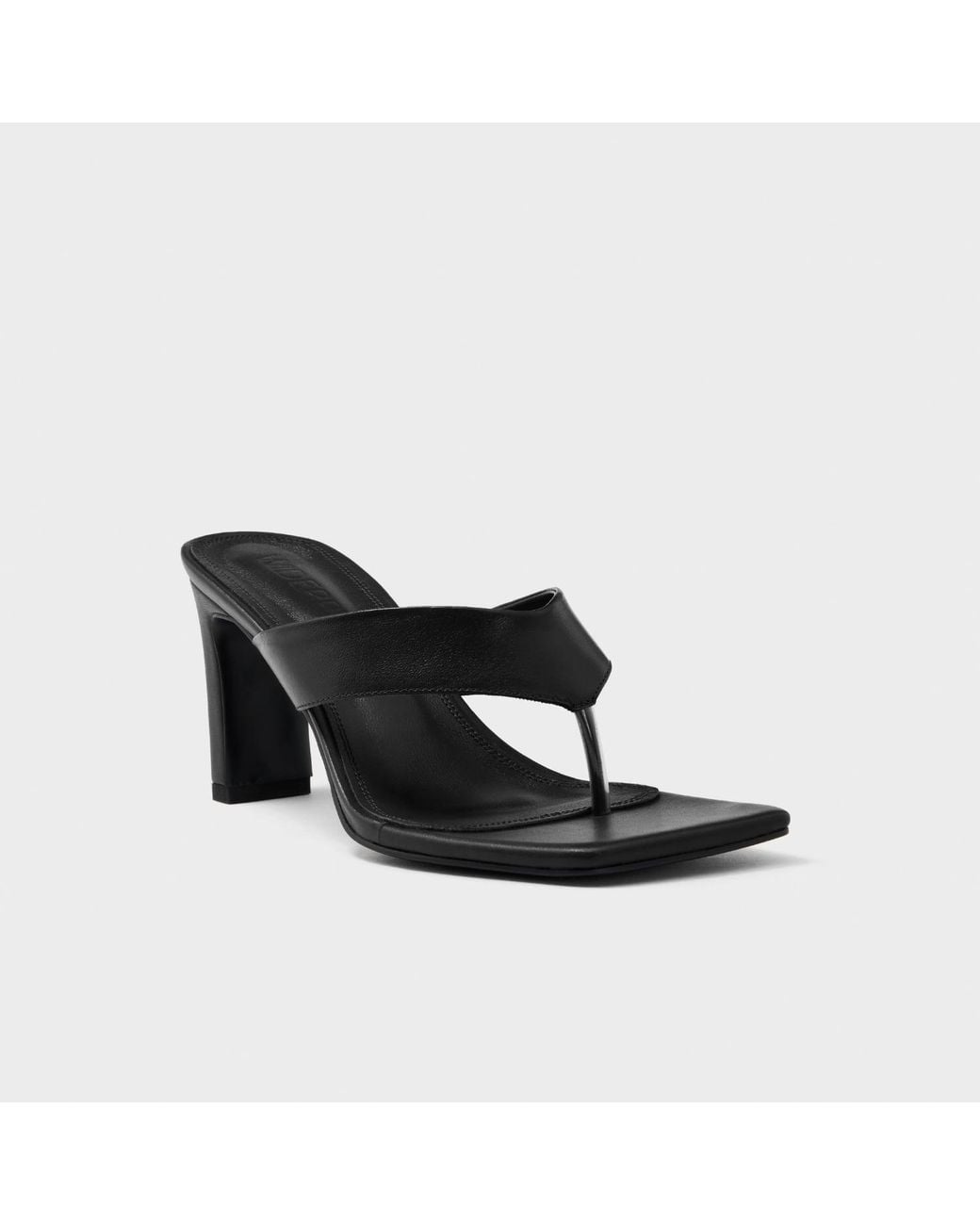 Widerry Black Wide Fit Thong Heels Nina Noire