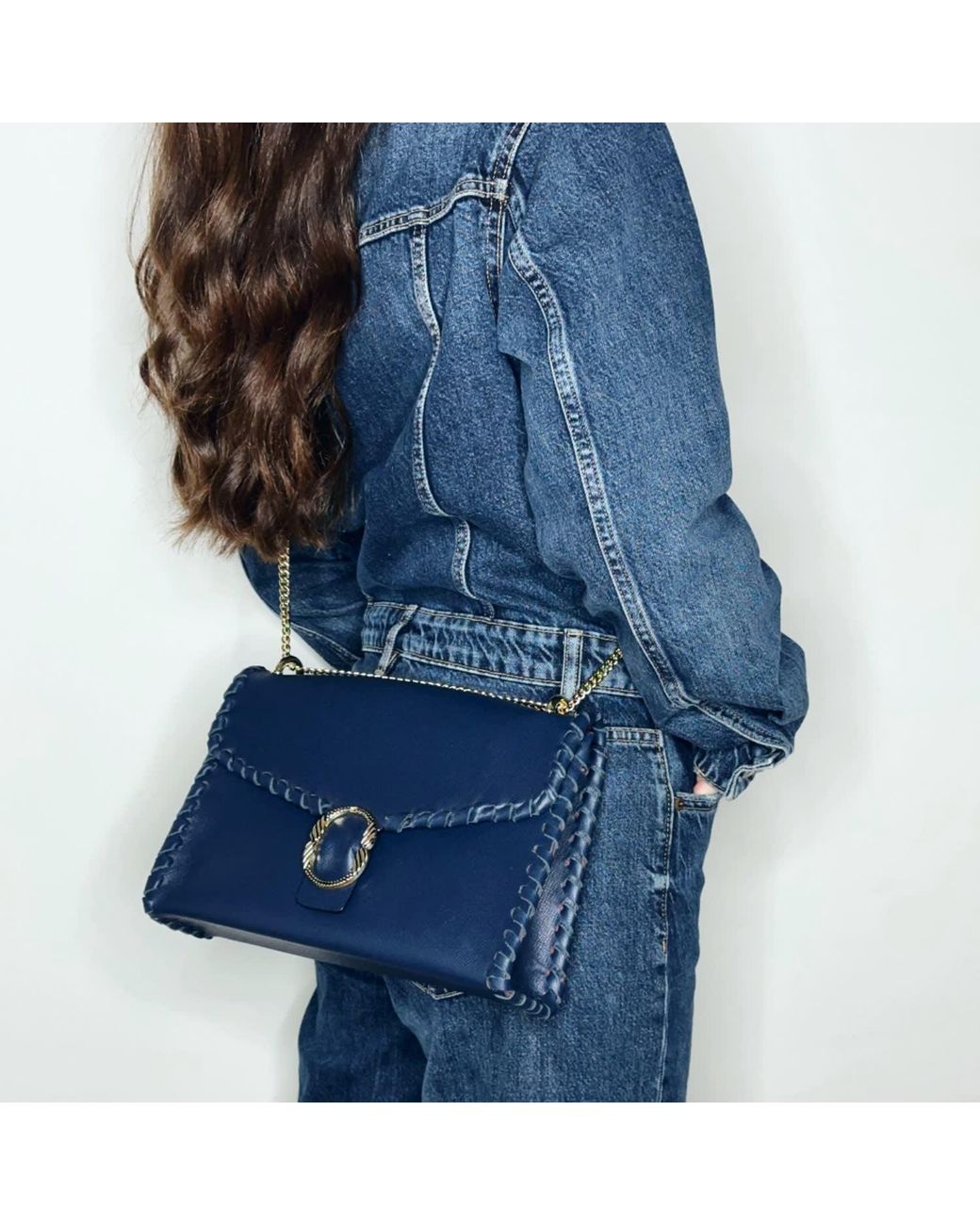 Ruj Heritage Blue Shoulder Bag Midnight