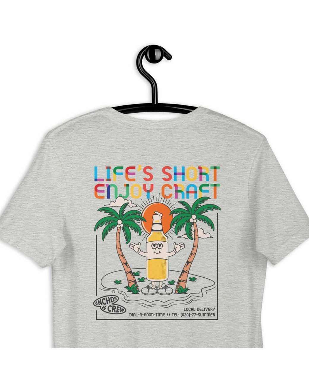 Anchor and Crew Gray Heather Enjoy Craft Dial-A-Local Organic Cotton T-Shirt for men