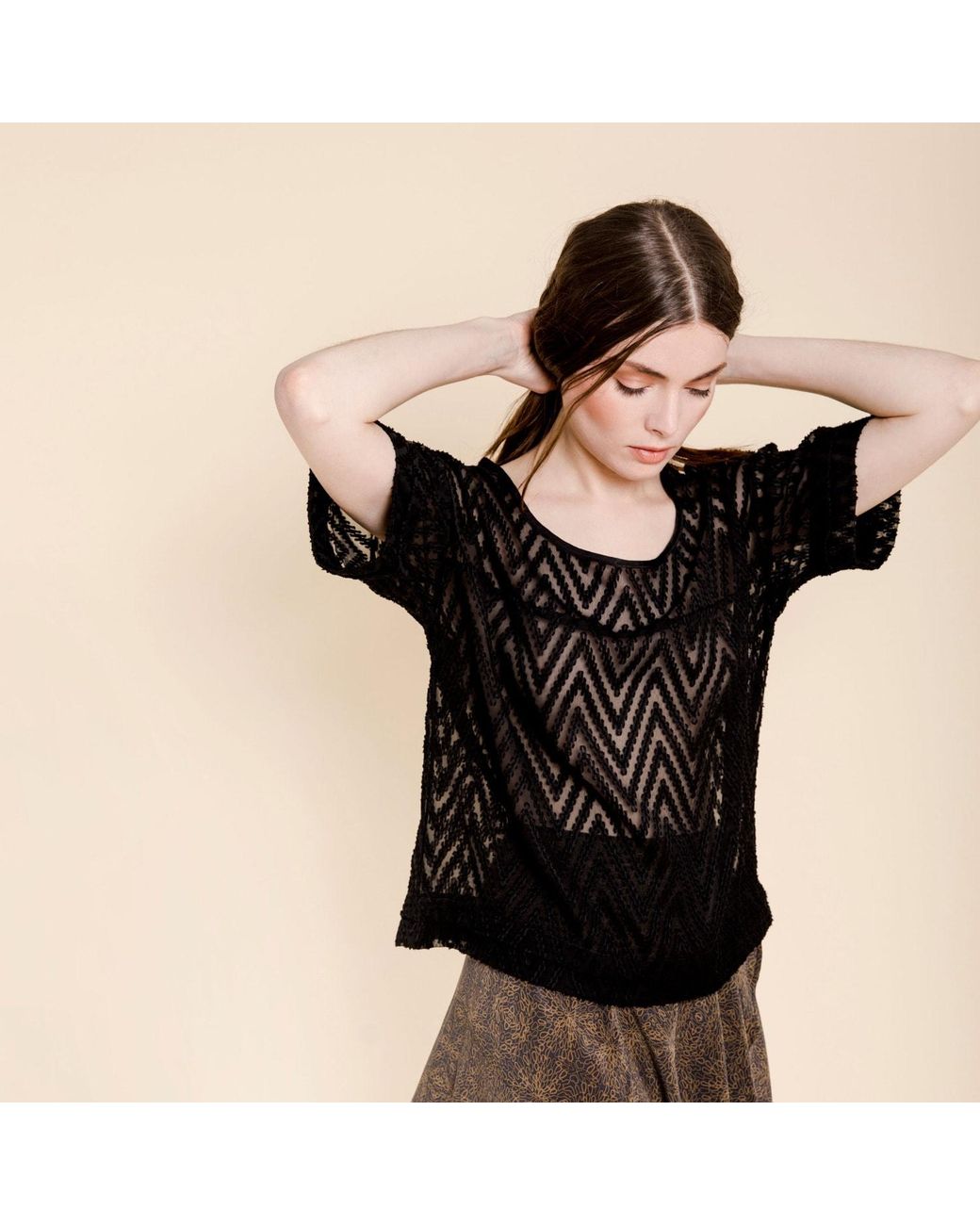 Misha Vaidya Black Moana Blouse