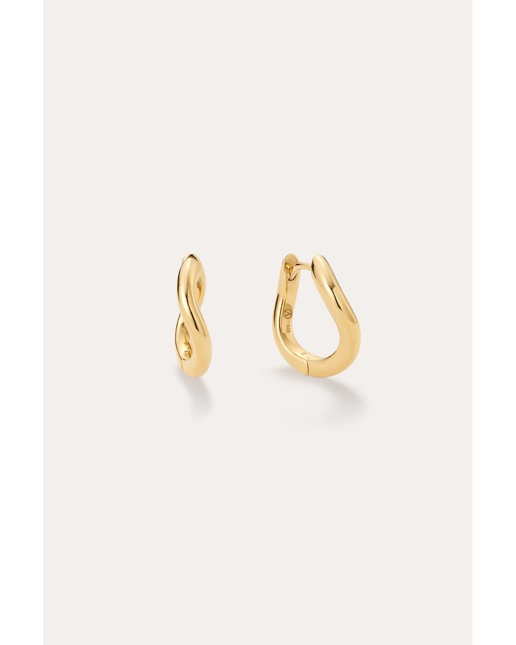 Vanhi Metallic Nori Twisted Hoop Earrings