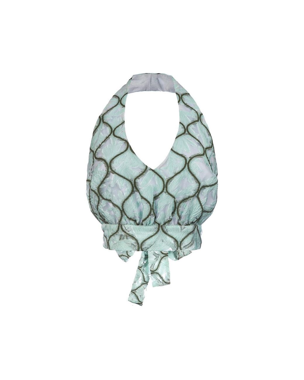 Andreeva Blue Mint Cross-Front Top