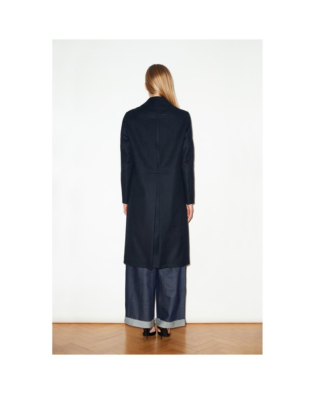Hegarty London Blue Single Breasted Overcoat