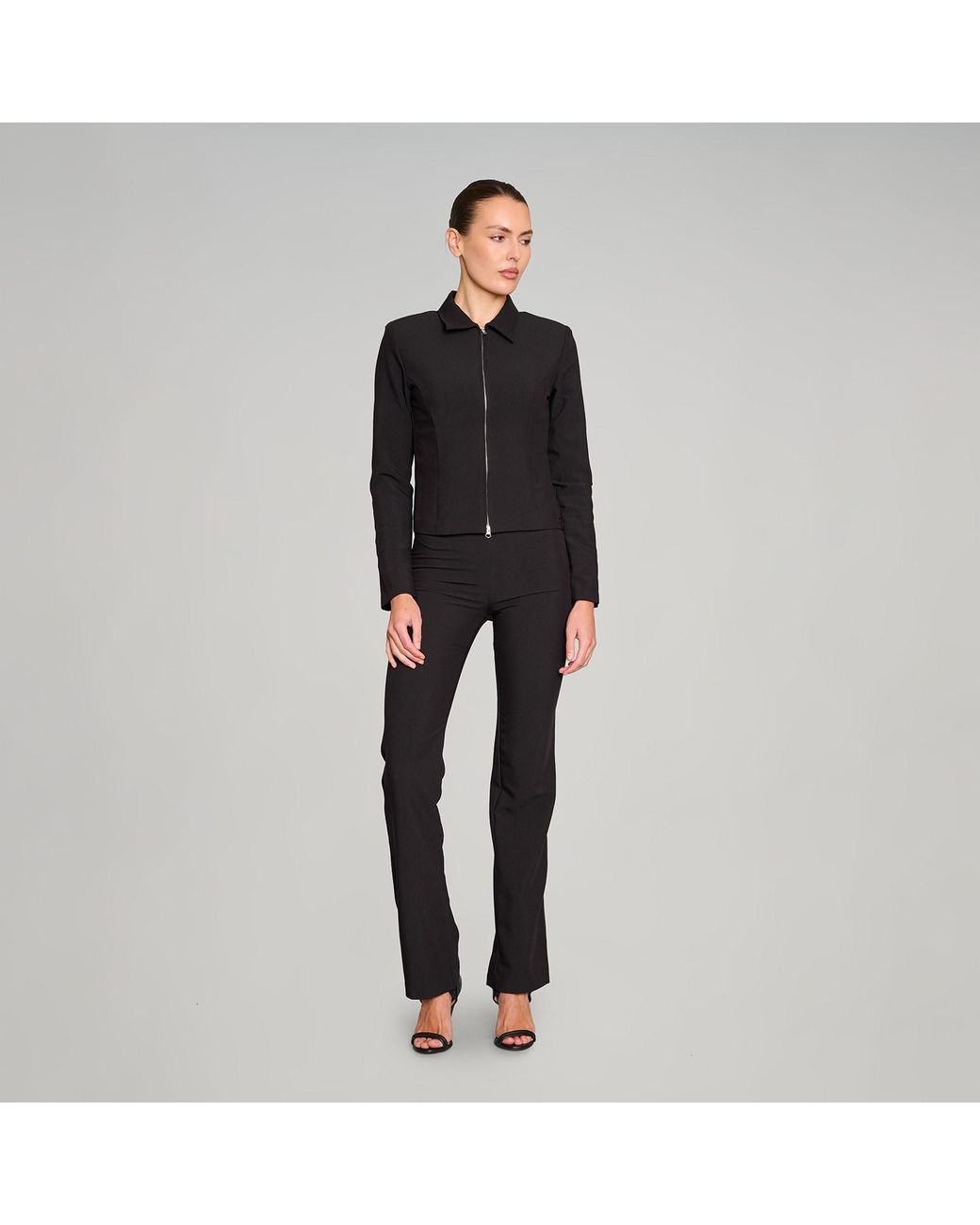 Love and Nostalgia Black Motor Running Zip Jacket