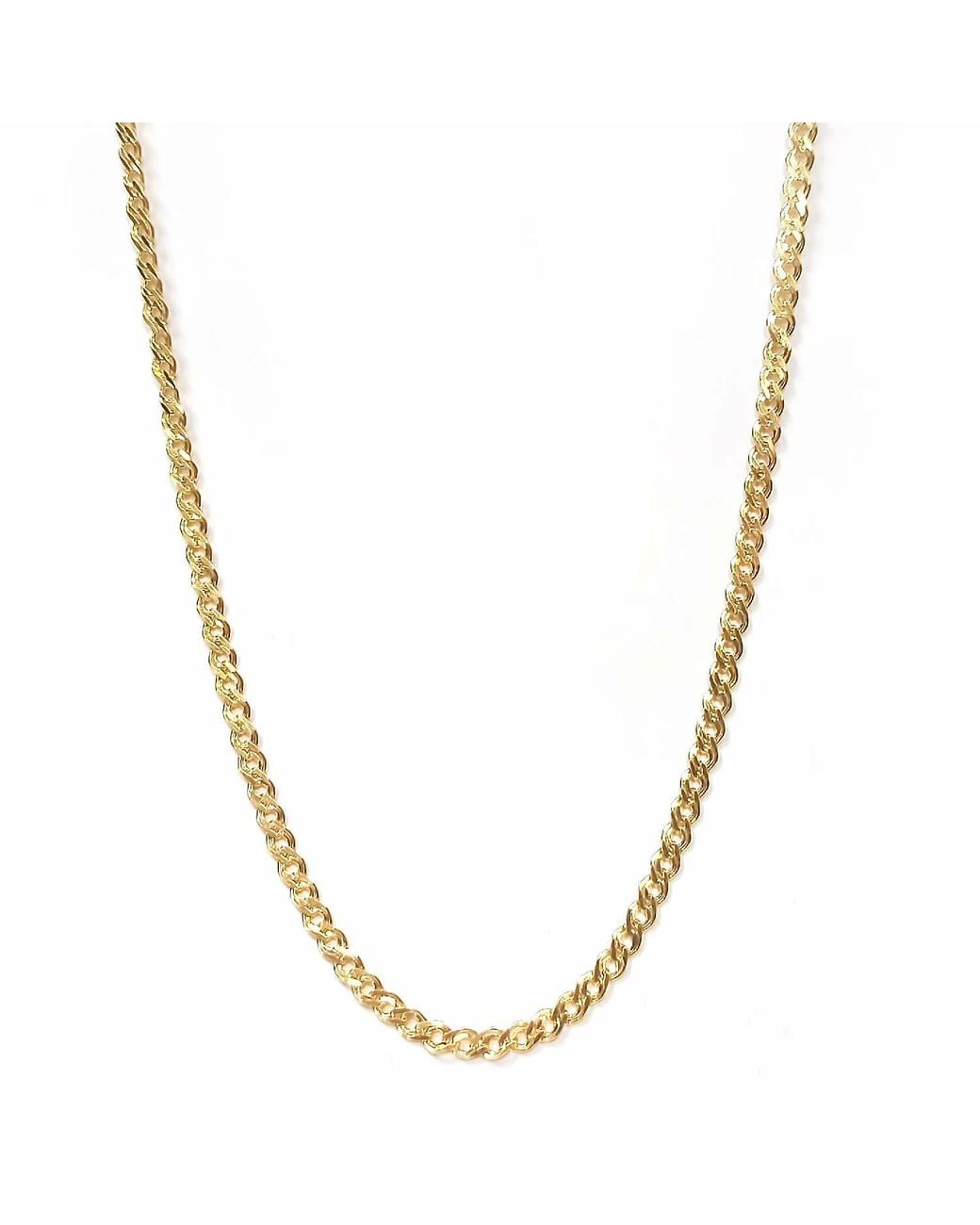 BY EDA DOGAN Metallic Paris Curb Chain Necklace