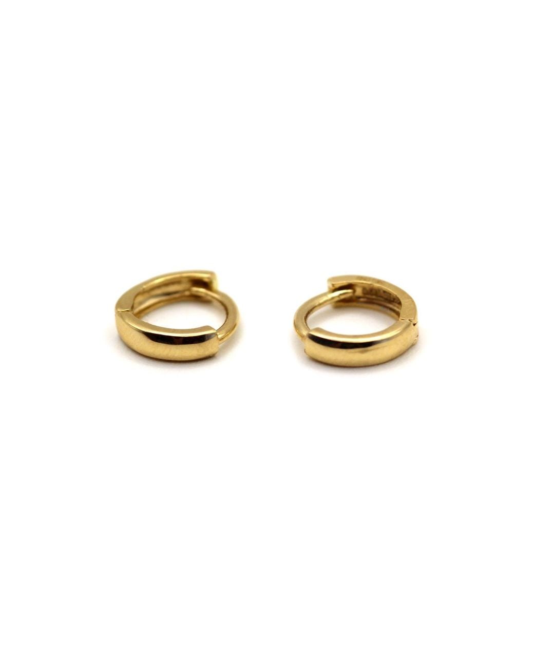 VicStoneNYC Fine Jewelry Metallic Solid Small Hoop Earrings