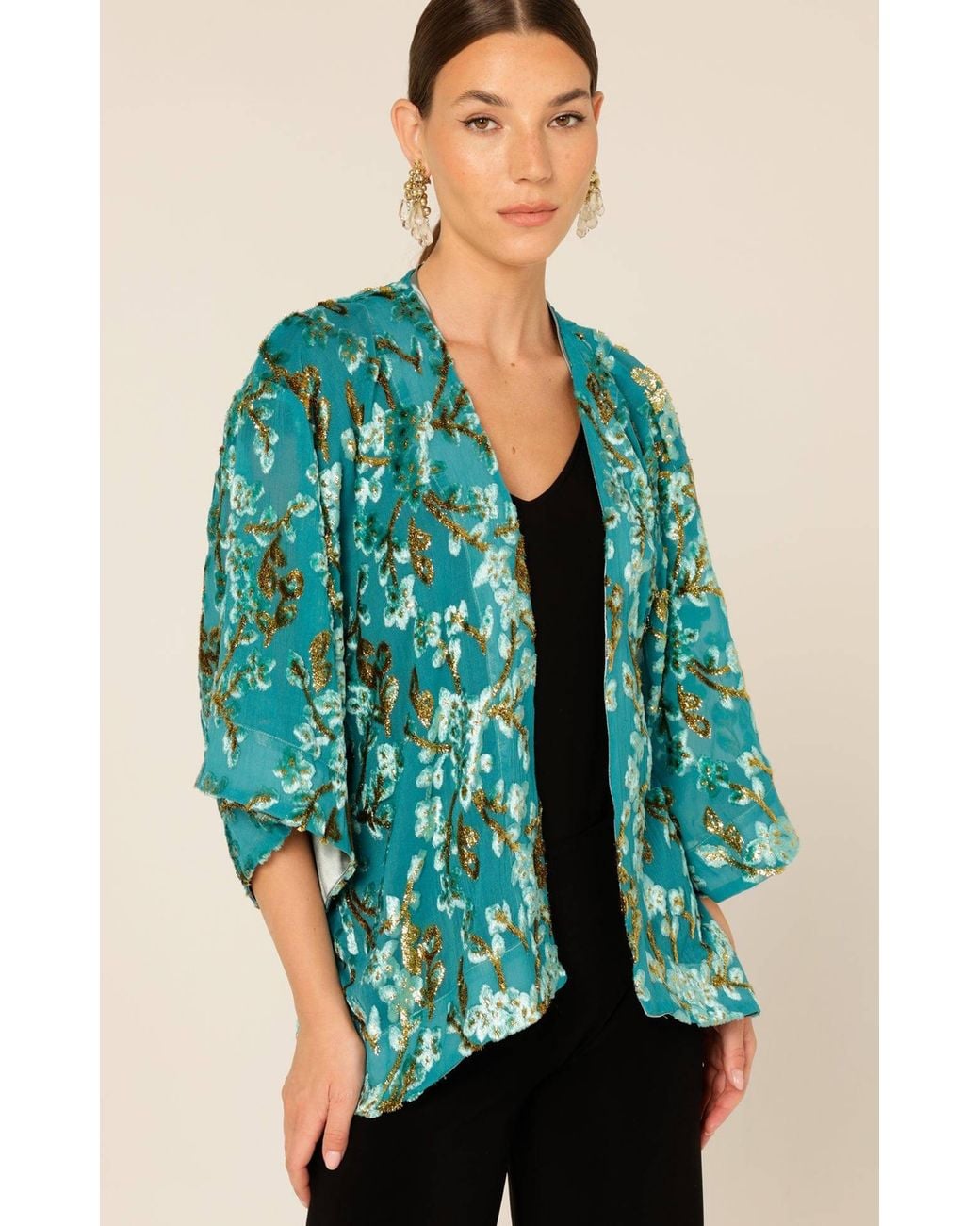 SACHA DRAKE Green Blossom Kimono