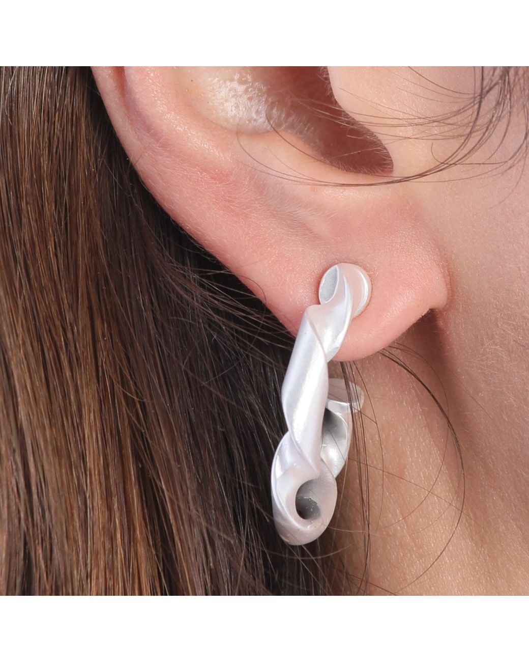 Saachi Metallic Twisted Hoop Earrings
