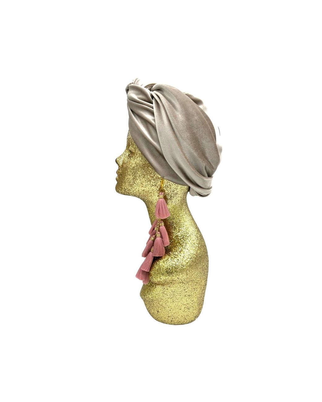 Julia Clancey Pink Neutrals Mink & Chacha Turban
