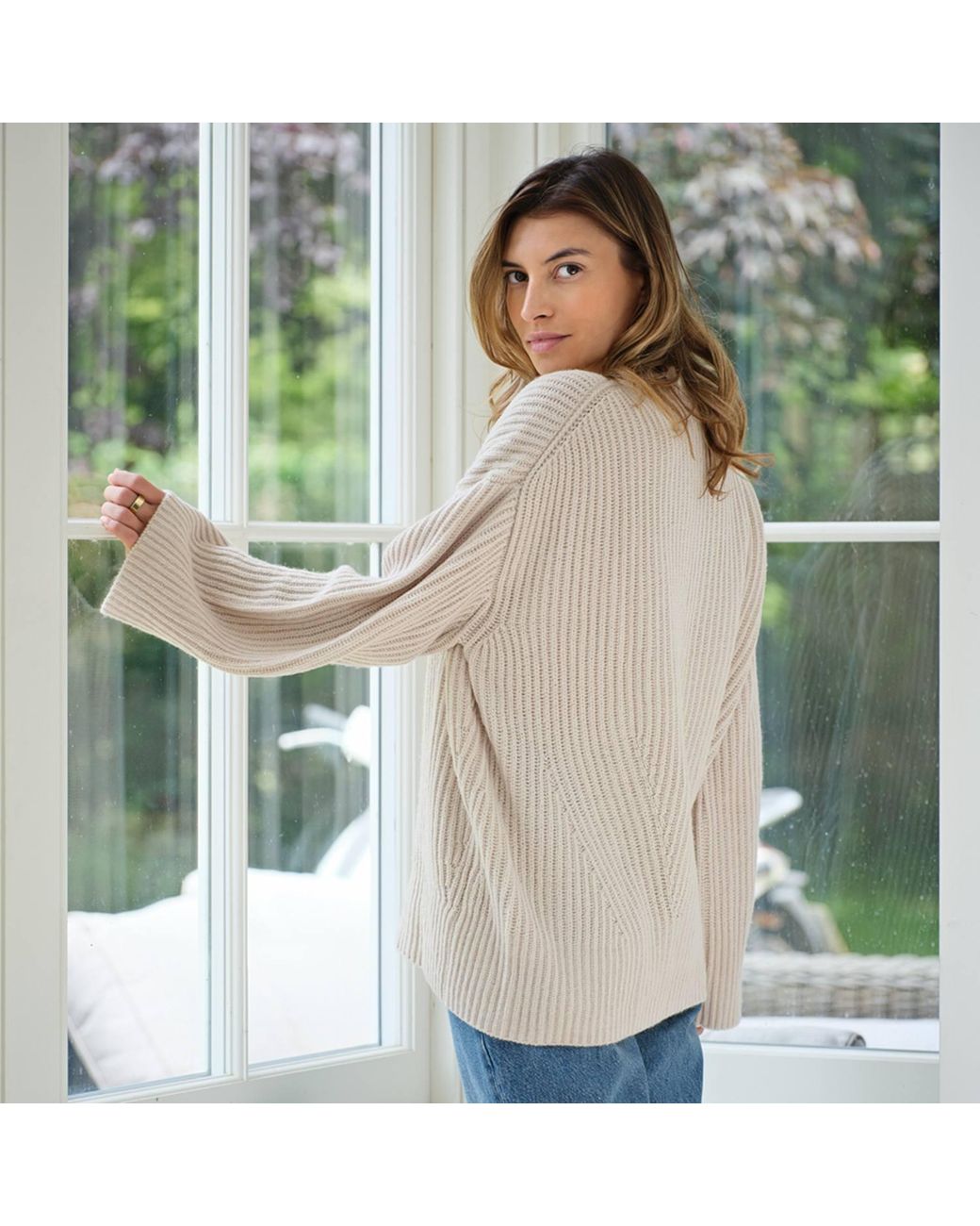 Cove Gray Neutrals Luna Ribbed Jumper