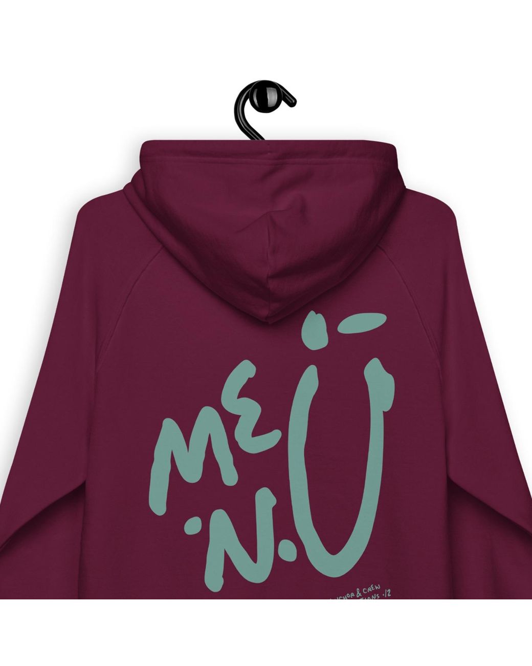 Anchor and Crew Purple Burgundy Twelve Me.N.U Editions Organic Cotton Hoodie