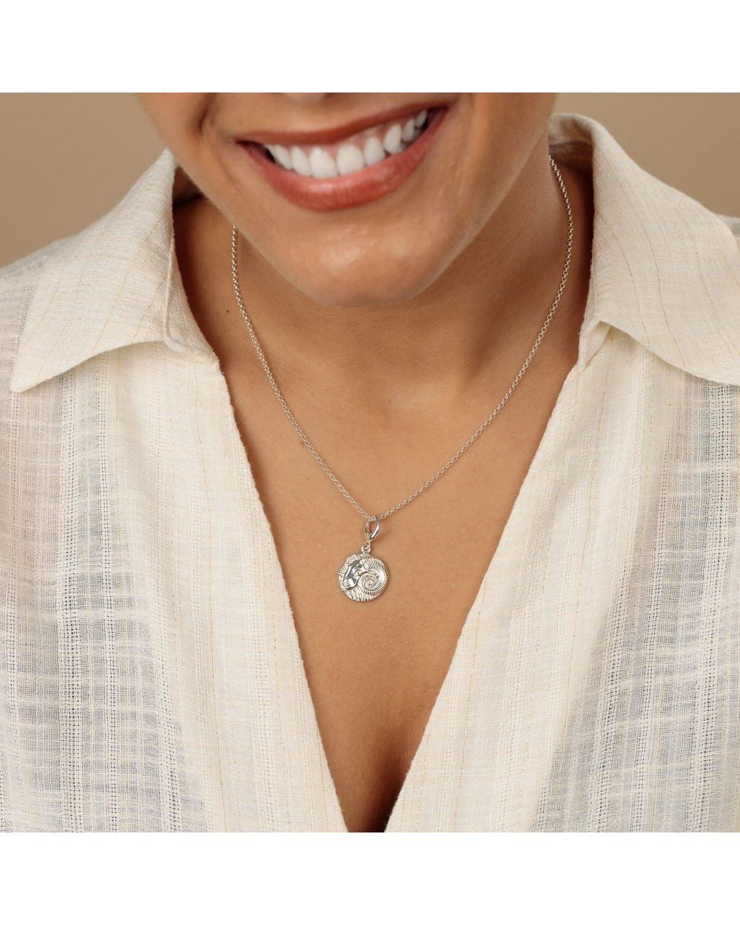 Lily Charmed Metallic Sterling Aries Zodiac Charm Necklace
