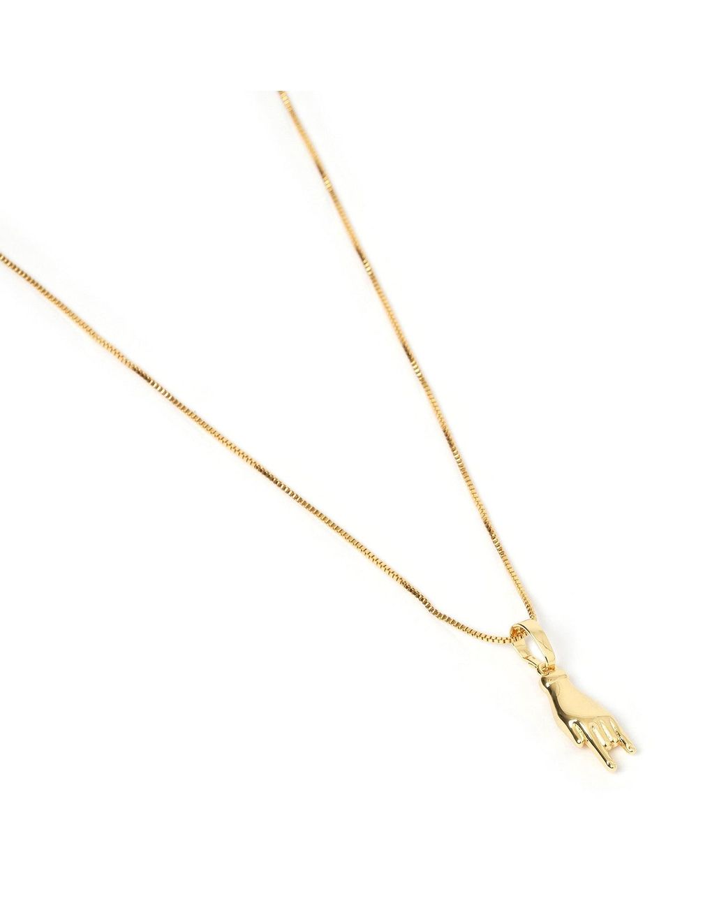 ARMS OF EVE Metallic Mano Charm Necklace