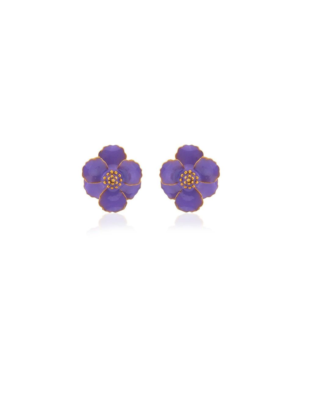 Milou Jewelry Purple Light Petite Flower Earrings
