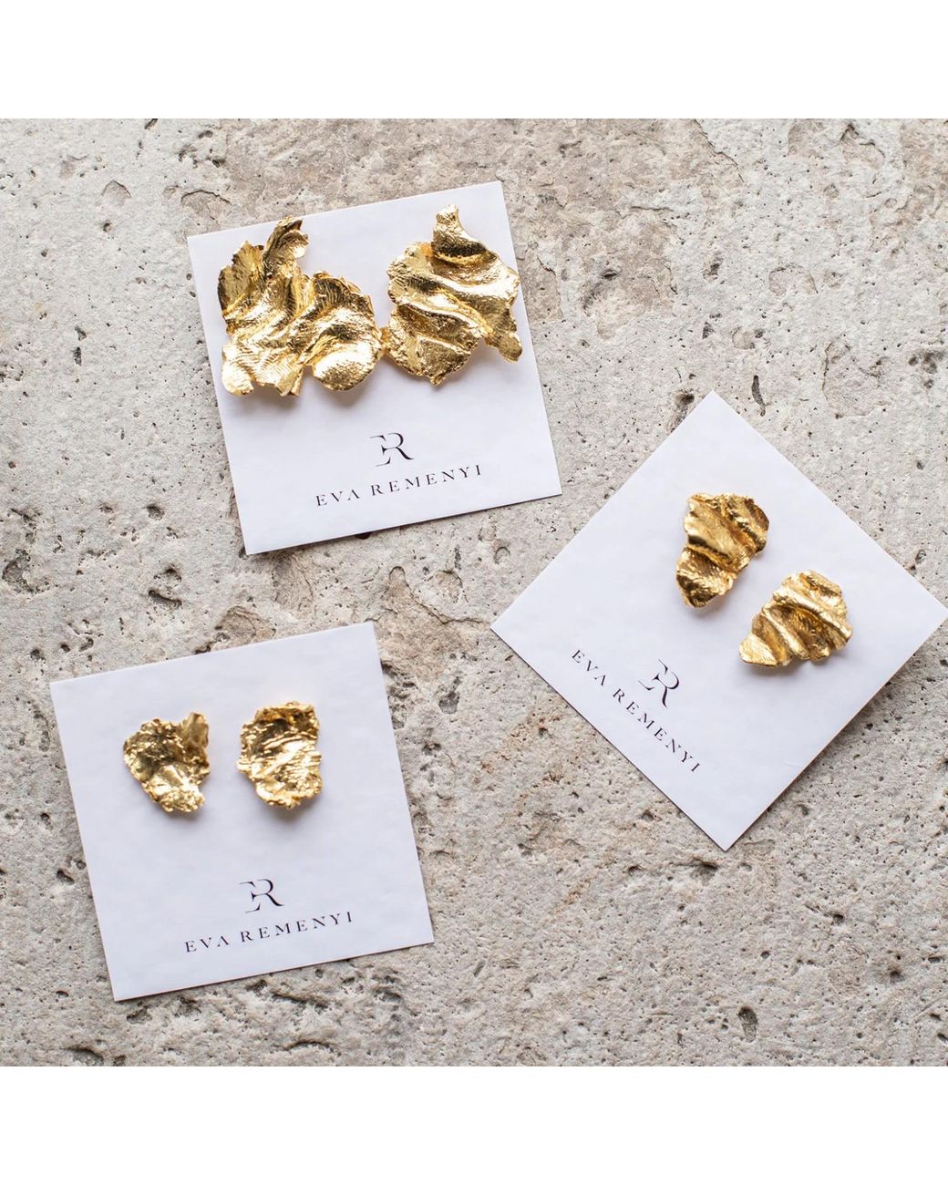 EVA REMENYI Metallic Artemis Goddess Earrings