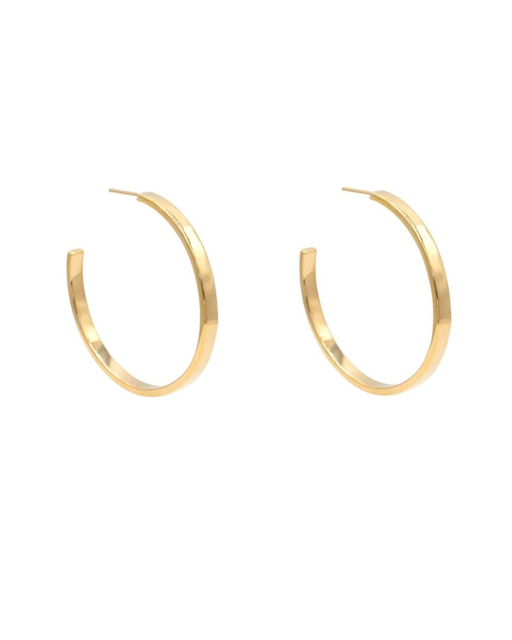 Cier Metallic Classic Hoop Earrings
