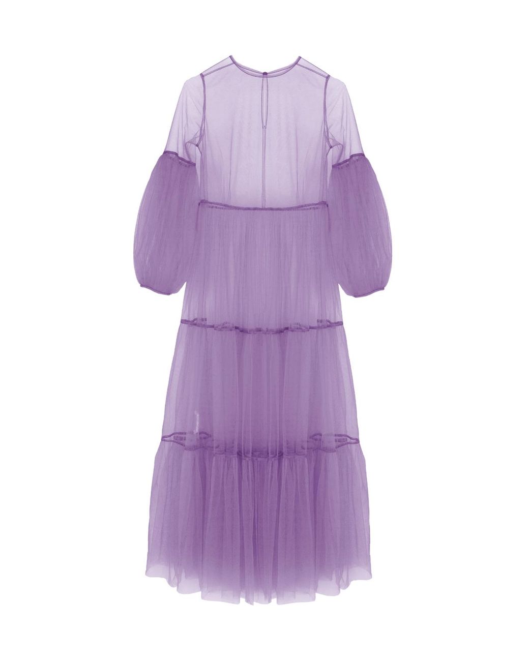 Helene Galwas Alena Maxi Tulle Dress Purple