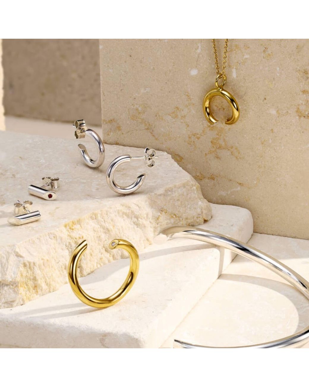 Posh Totty Designs Yellow Diamond Flow Open Ring